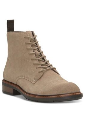 Vince Camuto Taupe Suede Lace-Up Chukka Boot